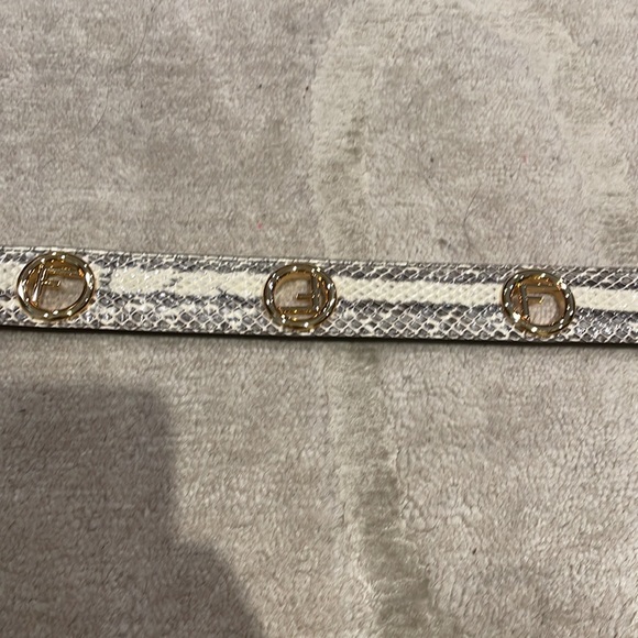 Fendi Women’s Python Print Logo Belt - Picture 7 of 10